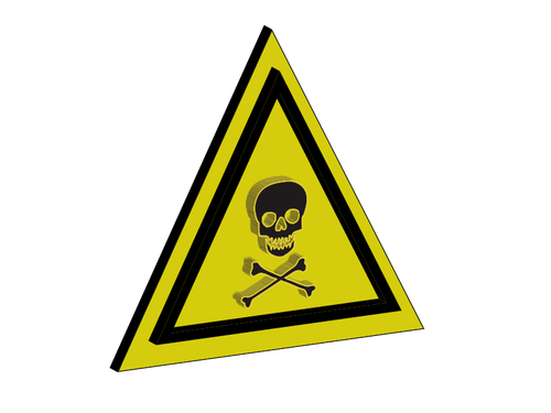 Dangerous chemical sign vector image