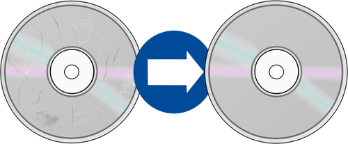 CD danneggiato resurfacing segno immagine vettoriale