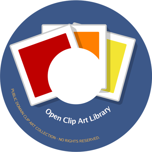 CD label untuk open clip art vektor gambar