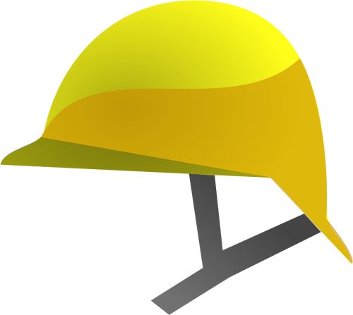 矢量图形的黄色建筑头盔图标
