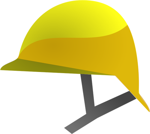 Gráficos vectoriales de icono de casco amarillo construcción