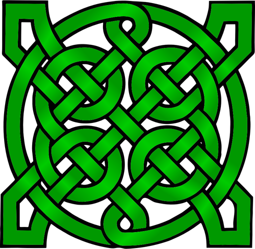 Întuneric mandalei Celtic verde vectorul miniaturi