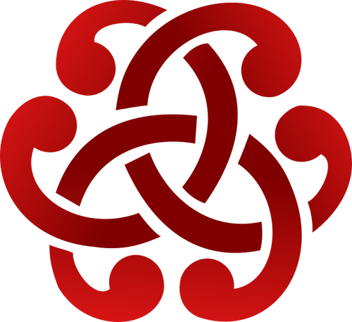 Vector de la imagen de detalle ornamental rojo diseño celta