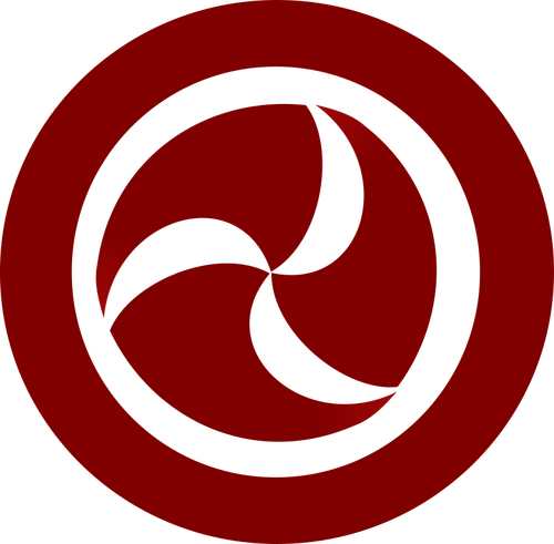 Ilustración de vector de ornamento celta circular rojo y blanco