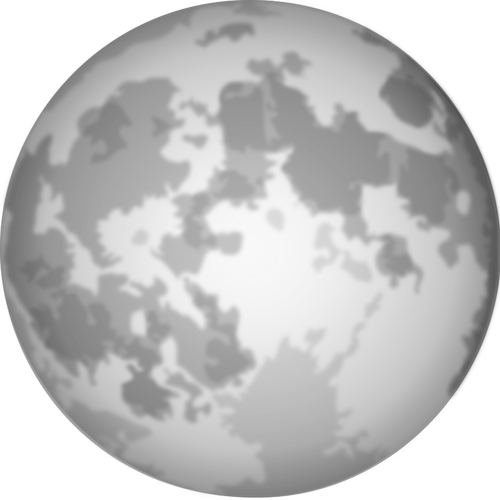 ליל כל הקדושים ירח מלא בהיר בתמונה וקטורית