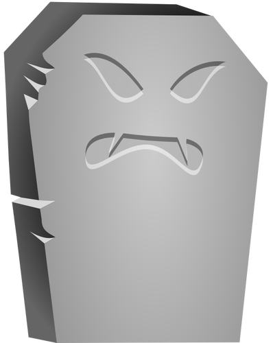 Image vectorielle de la pierre tombale de Halloween en colère