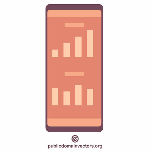 Smarttelefon med diagrammer