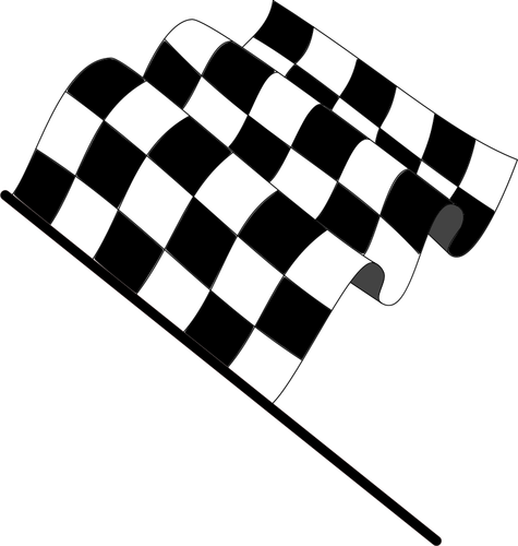 波状チェッカーフラッグ ベクトル画像