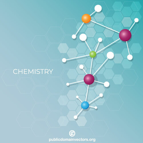 Fond vectoriel de molécules chimiques