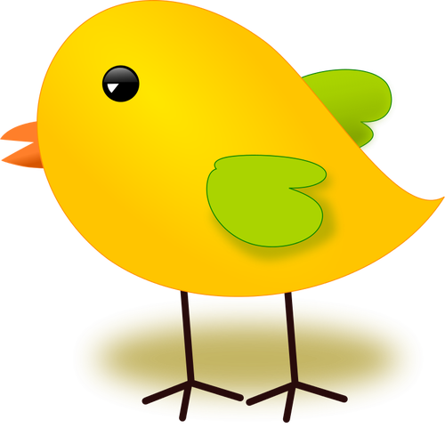 Желтый цыпленок векторное изображение