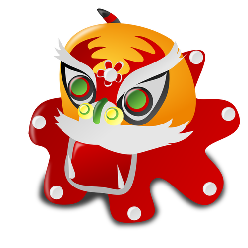 Chinese New Year mask vector image