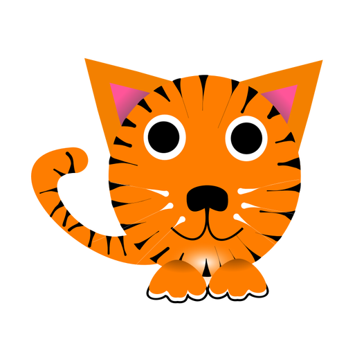 Vektor ClipArt av tiger