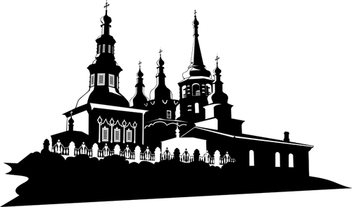 Orthodoxe Kirche in Irkutsk-Vektor-illustration