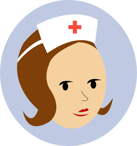 Krankenschwester Kopf Logo-Vektor-illustration