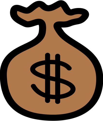 Vetor de ícone de saco de dinheiro