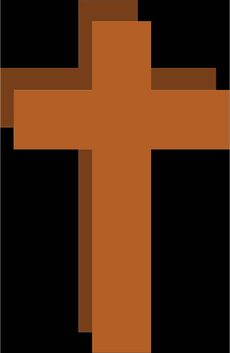 シャドウ ベクトル描画とキリスト教の十字