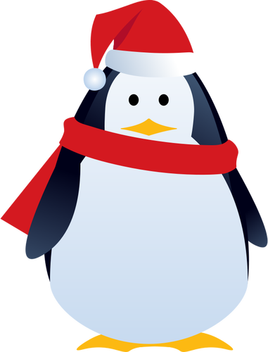 Vector Navidad pingüino