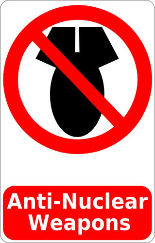 Armes anti-nucléaire sign vector image