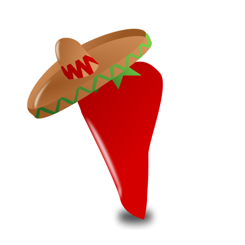 Ilustraţie vectorială de Mexican chili