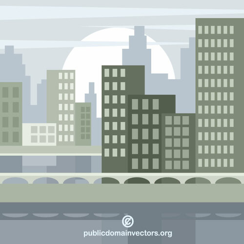 City skyline ClipArt