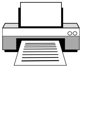 Laser printer vector image