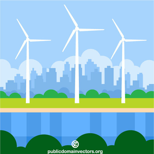 Ветряные турбины зеленой энергетики