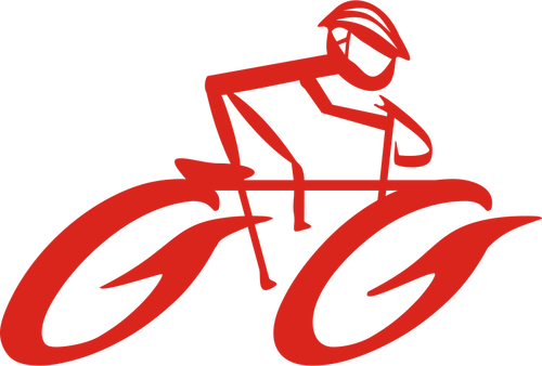 Spostamento in bicicletta clipart logo in avanti