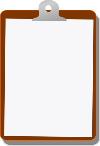 Clipboard with blank paper vector drawing