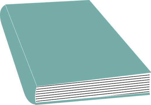 Blue closed book vector graphics