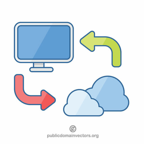 Le cloud computing concept logo