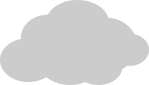 Imagem de vetor simples nuvem cinza ícone