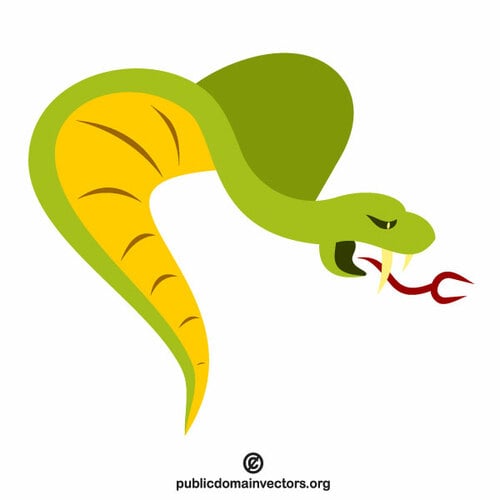 Serpente verde ClipArt vettoriali