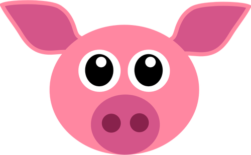 Vector image of funny piglet face