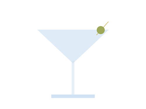 Cocktail with olive