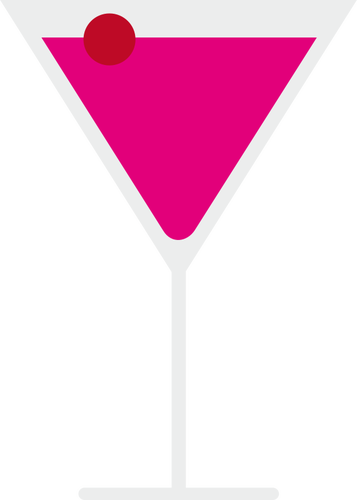 Vektorikuva vaaleanpunaisesta cocktailista