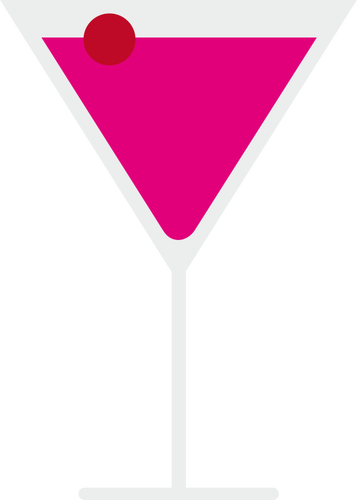 Ilustração em vetor de um cocktail de rosa