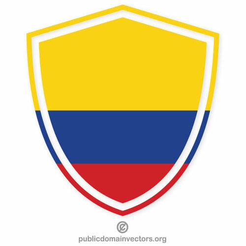 Bouclier colombien de drapeau