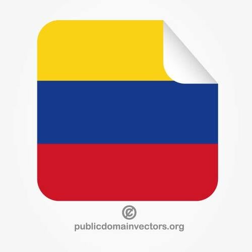 Kolumbijská vlajka nálepka