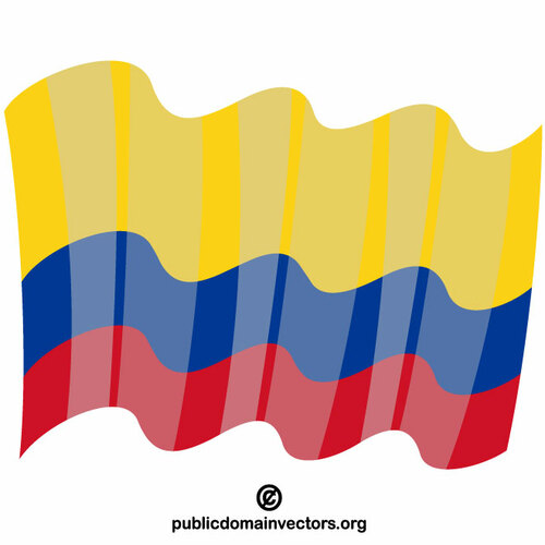 Waving flag of Colombia