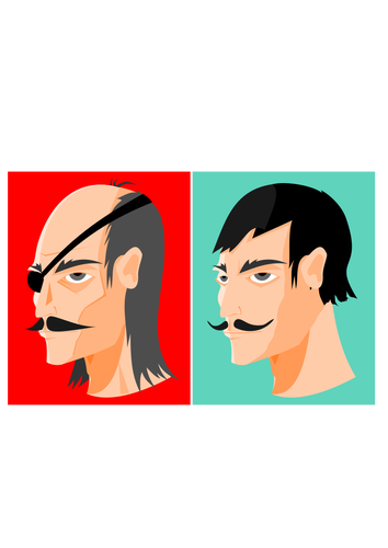 Two men with mustache