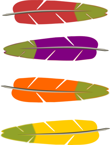 Цветные перья векторной графики