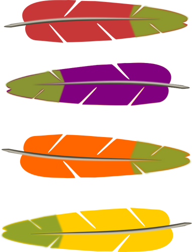 Цветные перья векторной графики
