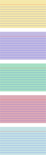 Immagine di indice colorato cinque carte