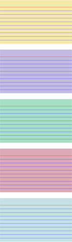 Fünf farbige Karten Indexbild