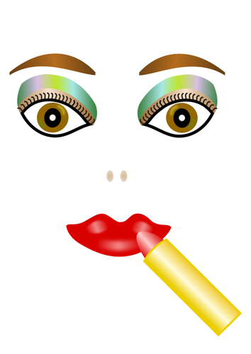 Kresba na ženský obličej make-up