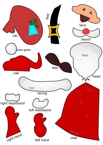 Santa Claus handwerk blad