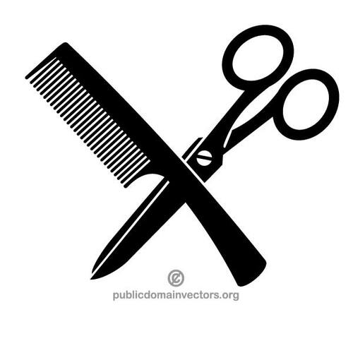 Comb and scissors