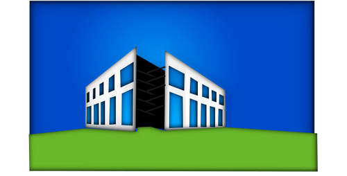 Commercial building vector