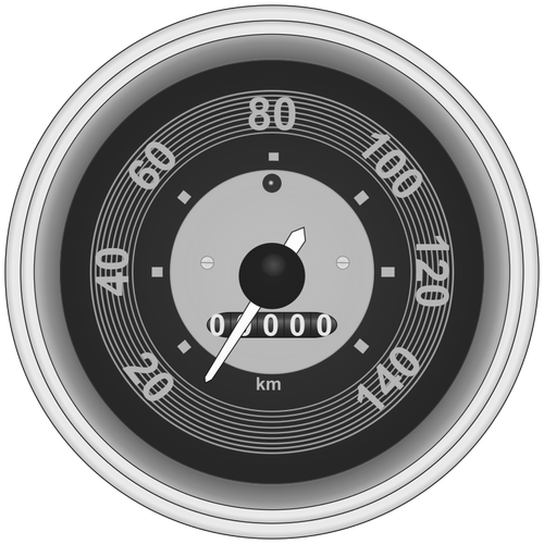 Illustratie van ronde snelheidsmeter