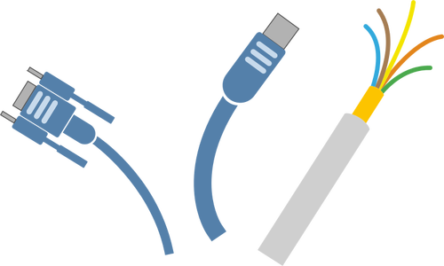 Datorkablar för USB vektor ClipArt